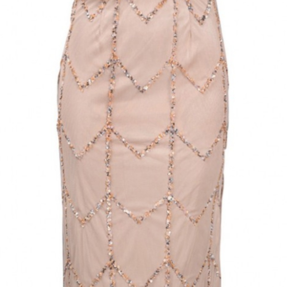 Js Collections Crystal Accented Sheath Dress Blush - image 3